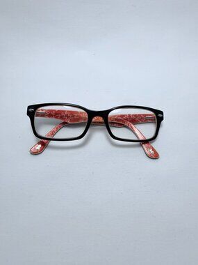 Ray-Ban Classic Black Rectangle & Red Logo Interior with Case - Frames only